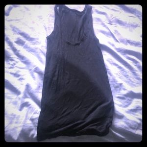 XS Black Club Monaco Ribbed Tank Top